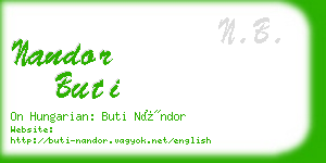 nandor buti business card